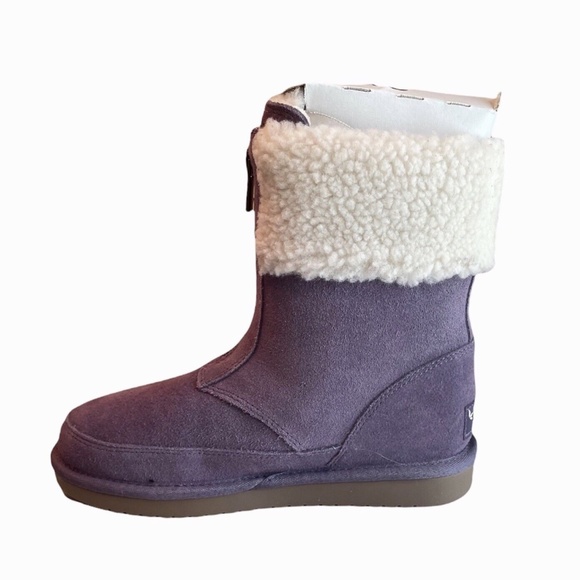 Koolaburra by UGG Girls Size 3 Lytta Purple Suede Front Zip Boots Youth - Picture 8 of 8